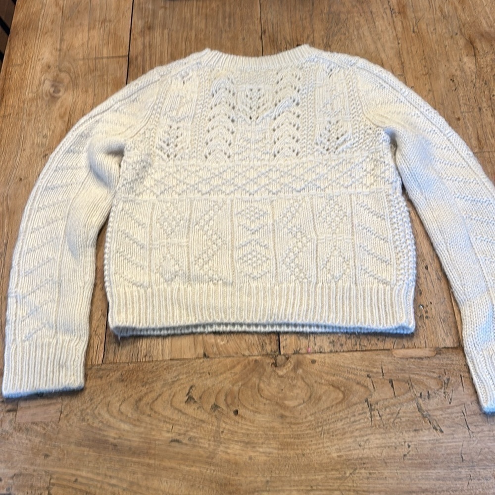 J.Crew Cream Fishermanâs Sweater â Size XS â Classic Nautical Fall Staple â EUC - Picture 4 of 4